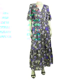 Autre Marque-Green floral maxi dress - size UK 8-Green