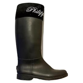 Philipp Plein-Wellingtons ornés de cristaux-Noir