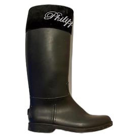 Philipp Plein Wellingtons adornados com cristais Preto