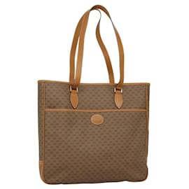 Gucci-GUCCI Micro GG Supreme Tote Bag PVC Beige gold 002 39 0149 Auth 118276-Beige,Golden