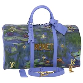 Louis Vuitton-LOUIS VUITTON Masters Collection MONET Keepall Bandouliere 50 Bag LV Auth 47436S-Lavender