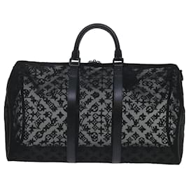 Louis Vuitton-LOUIS VUITTON Monogram See Through Keepall Bandouliere 50 M53971 LV Auth 47400S-Black