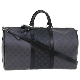 LOUIS VUITTON Eclipse Reverse Keepall Bandouliere 50 Sac M45392 LV Auth 47830S Monogramme