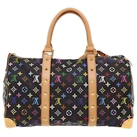Louis Vuitton-LOUIS VUITTON Monogram Multicolor Keepall 45 Boston Bag Black M92640 Auth 47622S-Black