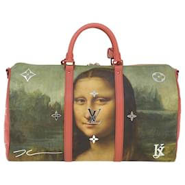 Louis Vuitton-LOUIS VUITTON Masters Collection Keepall Bandouliere 50 M43377 LV Auth 51258S-Pink