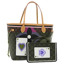 Louis Vuitton-LOUIS VUITTON Monogram Game On Neverfull MM Tote Bag M57452 LV Auth 51264S-Monogram