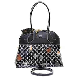 Louis Vuitton-LOUIS VUITTON Catgram Alma Souple Hand Bag 2way Black M44403 LV Auth 52542S-Black
