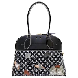 Louis Vuitton-LOUIS VUITTON Catgram Alma Souple Hand Bag 2way Black M44403 LV Auth 52542S-Black