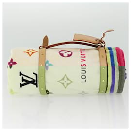 Louis Vuitton-LOUIS VUITTON Monogram Multicolor Towel EDITION LIMITED 174 Cotton Auth 52532S-White