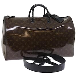 Louis Vuitton-LOUIS VUITTON Monogram Glaze Keepall Bandouliere 50 Bag M43899 LV Auth 55861S-Monogram