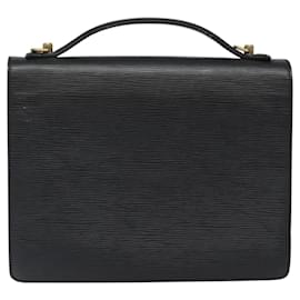 Louis Vuitton-LOUIS VUITTON Epi Monceau 28 Hand Bag Black M52122 LV Auth 117407-Black