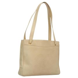 CHANEL COCO Mark Shoulder Bag Lamb Skin Beige Gold CC Auth BA1376 Beige Golden