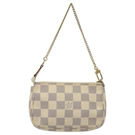 Louis Vuitton-LOUIS VUITTON Damier Azur Mini Pochette Accessoires Pouch N63005 Auth yk17914-Other