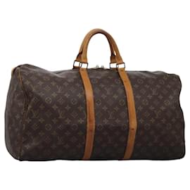 Louis Vuitton-LOUIS VUITTON Monogram Keepall 55 Boston Bag M41424 LV Auth MX262-Monogram