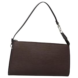 Louis Vuitton-LOUIS VUITTON Epi Pochette Accessoires Pouch Mocha M5294D LV Auth 118281-Brown