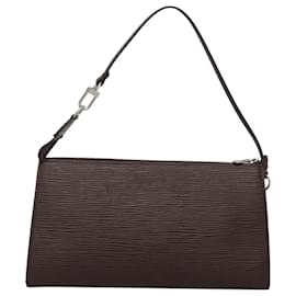 Louis Vuitton-LOUIS VUITTON Epi Pochette Accessoires Pouch Mocha M5294D LV Auth 118281-Brown