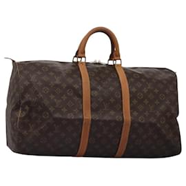 Louis Vuitton-LOUIS VUITTON Monogram Keepall 55 Boston Bag M41424 LV Auth ep8540-Monogram