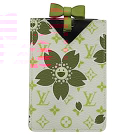 Louis Vuitton-LOUIS VUITTON Cherry Blossom Etui Miroir Mirror Hand White M92019 LV Auth 116568-White
