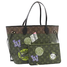 Louis Vuitton-LOUIS VUITTON Monogram World Tour Neverfull MM Tote Bag M42844 LV Auth 26563S-Monogram