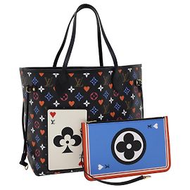 LOUIS VUITTON Coleção Game On Bolsa Neverfull MM M57483 LV Auth 28626S Preto