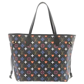 Louis Vuitton-LOUIS VUITTON Game On Collection Neverfull MM Shoulder Bag M57483 LV Auth 28626S-Black