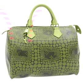Louis Vuitton-LOUIS VUITTON Monogram Dot Infinity Speedy 30 Kusama Red M40693 LV Auth 28653S-Monogram