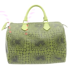 Louis Vuitton-LOUIS VUITTON Monogram Dot Infinity Speedy 30 Kusama Red M40693 LV Auth 28653S-Monogram
