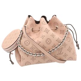 LOUIS VUITTON Bolsa de Mão Monogram Mahina Bella Rosa M57068 LV Auth ar6430S Rosa