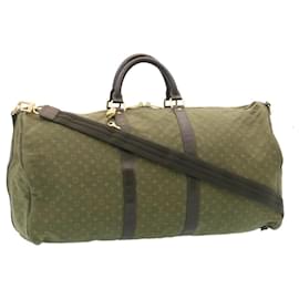 Louis Vuitton-LOUIS VUITTON Monogram Mini Keepall Bandouliere55 Boston Bag Khaki Auth 29090S-Khaki