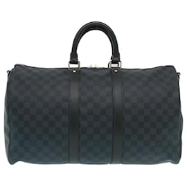 Louis Vuitton-LOUIS VUITTON Damier Cobalt Keepall Bandouliere 45 Boston Bag N41349 Auth 29189S-Other