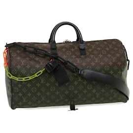 Louis Vuitton-LOUIS VUITTON Monogram Virgil Abloh Keepall Band 50 BostonBag M44471 Auth 29582S-Monogram
