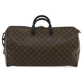 Louis Vuitton-LOUIS VUITTON Monogram Virgil Abloh Keepall Band 50 BostonBag M44471 Auth 29582S-Monogram