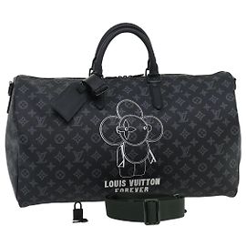 LOUIS VUITTON Monogram Eclipse Vivienne Keepall 50 Bolsa Boston M43683 Auth 34733S Monograma