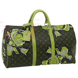 Louis Vuitton-LOUIS VUITTON Monogram Rose Keepall 50 Boston Bag M48605 LV Auth 29944S-Monogram