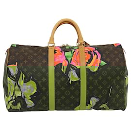Louis Vuitton-LOUIS VUITTON Monogram Rose Keepall 50 Boston Bag M48605 LV Auth 29944S-Monogram
