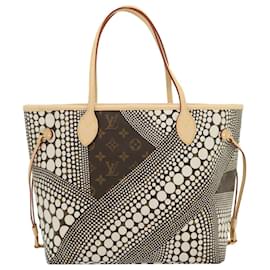 Louis Vuitton-LOUIS VUITTON Monogram Dot Infinity Neverfull MM Tote Bag M40684 LV Auth 29003S-White,Monogram