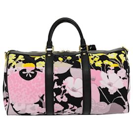 Louis Vuitton-LOUIS VUITTON Toile Canwan Keepall Bandouliere 50 Boston Bag M95366 Auth 30574S-Black,Yellow