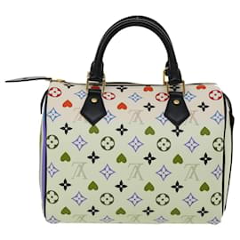 Louis Vuitton-LOUIS VUITTON Monogram game on Speedy Bandouliere 25 Hand Bag 2way Auth bs2097S-White