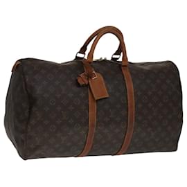 Louis Vuitton-LOUIS VUITTON Monogram Keepall 55 Boston Bag M41424 LV Auth 111698-Monogram