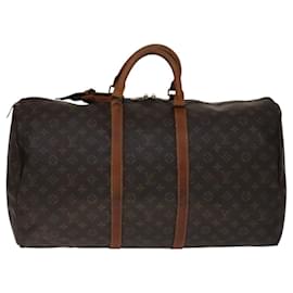 Louis Vuitton-LOUIS VUITTON Monogram Keepall 55 Boston Bag M41424 LV Auth 111698-Monogram
