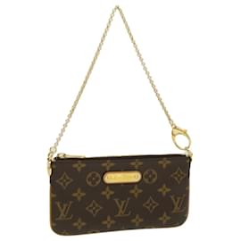 Louis Vuitton-LOUIS VUITTON Monogram Chain Pochette Mira MM Accessory Pouch M60094 LV am3792SA-Monogram