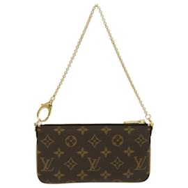 Louis Vuitton-LOUIS VUITTON Monogram Chain Pochette Mira MM Accessory Pouch M60094 LV am3792SA-Monogram
