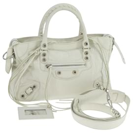 Balenciaga-Sac à main en cuir BALENCIAGA Classic City S 2way blanc 431621 Auth yk16354-Blanc
