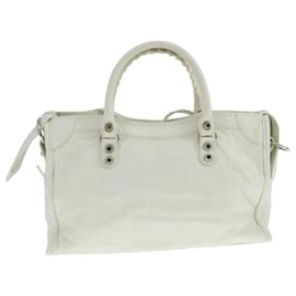 Balenciaga-Sac à main en cuir BALENCIAGA Classic City S 2way blanc 431621 Auth yk16354-Blanc