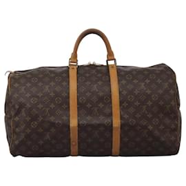 Louis Vuitton-LOUIS VUITTON Monogram Keepall 55 Boston Bag M41424 LV Auth ep8541-Monogram