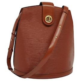 Louis Vuitton-LOUIS VUITTON Epi Cluny Shoulder Bag Brown M52253 LV Auth 116452-Brown