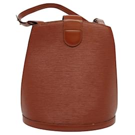 Louis Vuitton-LOUIS VUITTON Epi Cluny Shoulder Bag Brown M52253 LV Auth 116452-Brown