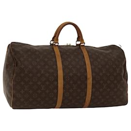 Louis Vuitton-LOUIS VUITTON Monogram Keepall 60 Boston Bag M41422 LV Auth 117969-Monogram