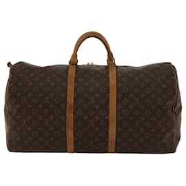 Louis Vuitton-LOUIS VUITTON Monogram Keepall 60 Boston Bag M41422 LV Auth 117969-Monogram