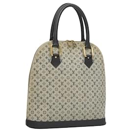 Louis Vuitton-LOUIS VUITTON Monogram Mini Alma Haut Hand Bag Blue M92202 LV Auth 117318-Blue
